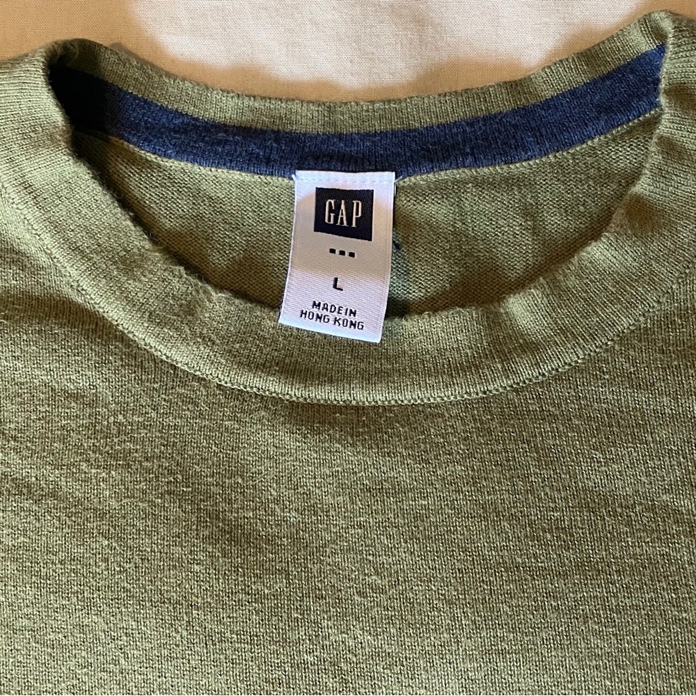 GAP long sleeve cotton tee Green LG
